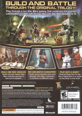 Lego Star Wars 2 Original Trilogy (USA) box cover back